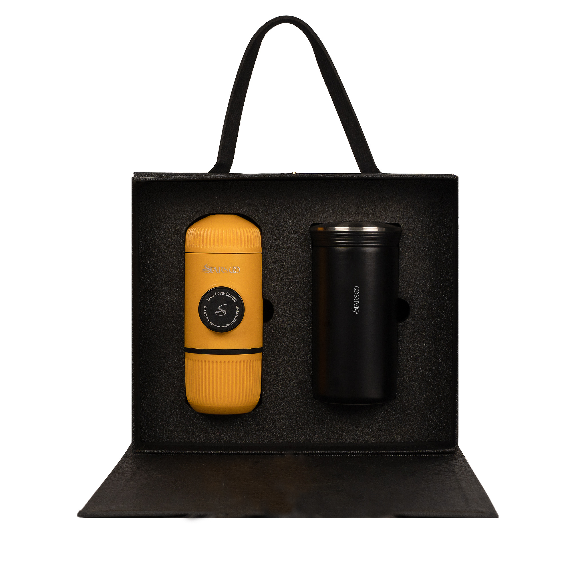 قهوه‌ساز حرفه‌ای با کاور ضدآب در پک هدیه نفیس سه