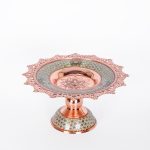 شیرینی خوری مس و خاتم با طراحی شبکه‌ای