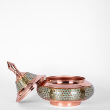 بشقاب مسی طرح پرنده مناسب برای تزئین منزل و پذیرایی رسمی