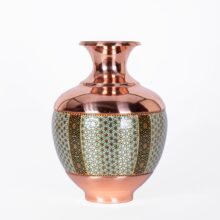 گلدان بلونی مس و خاتم