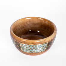 ست کاسه و بشقاب چوبی دست‌ساز ایرانی