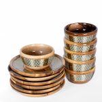 تصویر کاسه و بشقاب خاتم‌کاری کوچک