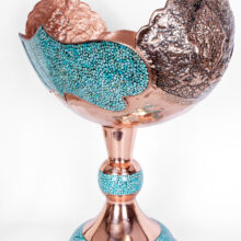 اثر هنری صنایعدستی کشکول با فیروزهکوبی دستی