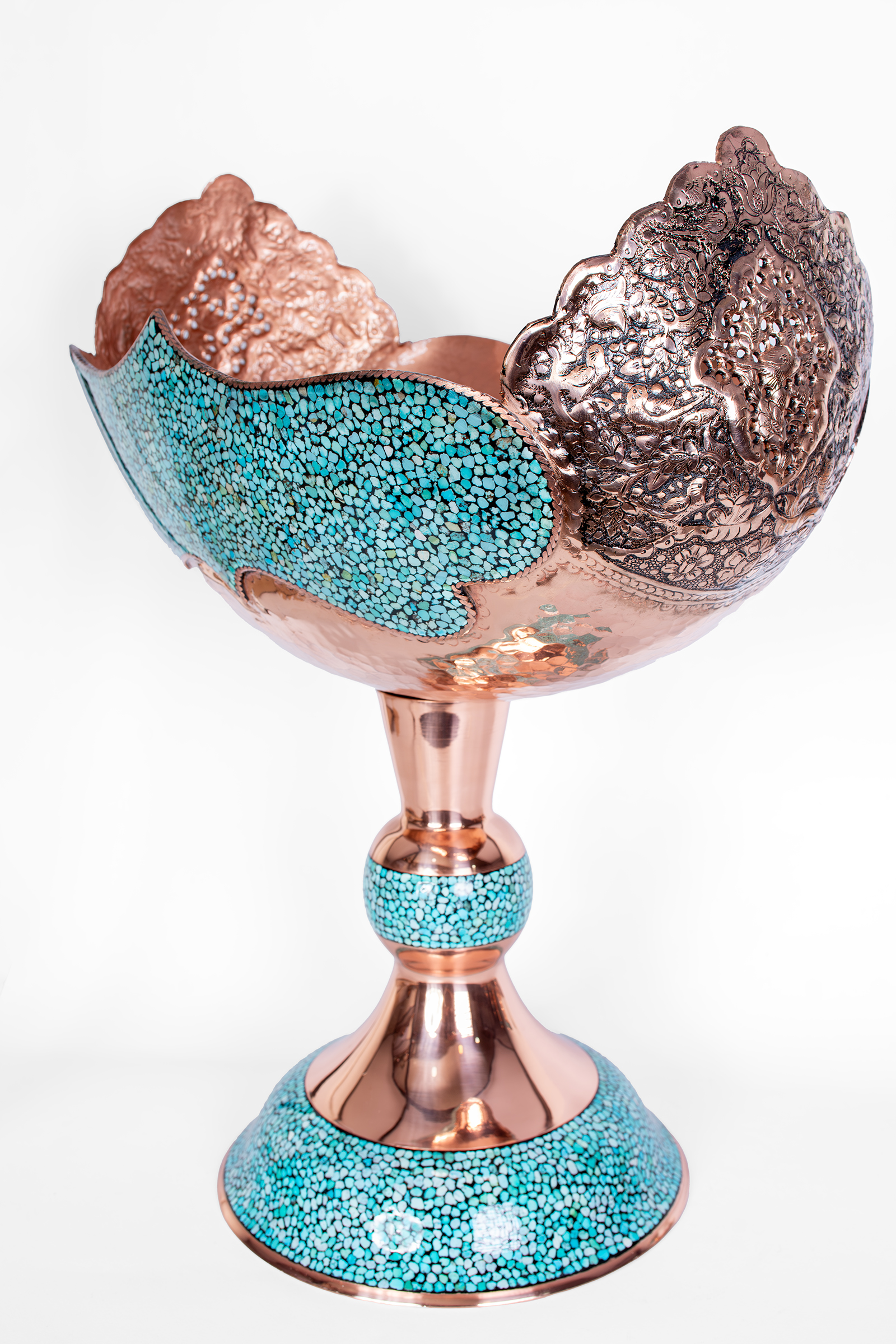 اثر هنری صنایعدستی کشکول با فیروزهکوبی دستی