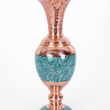 تصویر سنبلدان فیروزه‌کوب مسی دست‌ساز