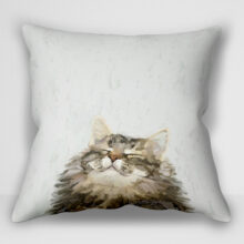 “کوسن گربه – طرح Feline Friends Cat Bliss اثر کتی والترز | کاور کوسن طرح گربه”