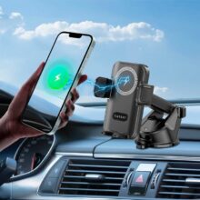 شارژر بی‌سیم ارلدام ET-WC53 روی داشبورد خودرو