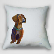 کوسن نقاشی سگ داشهوند_ اثر کتی والترز" (کپی)