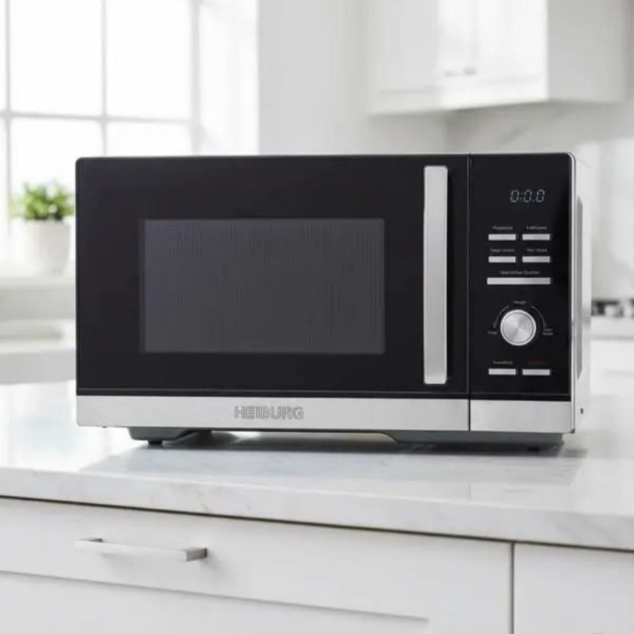 مایکروویو هایبورگ مدل MW-6010 با گریل 1000 وات، کانوکشن، ظرفیت 30 لیتر و برنامه‌های پخت خودکار، انتخابی کاربردی برای آشپزخانه است.