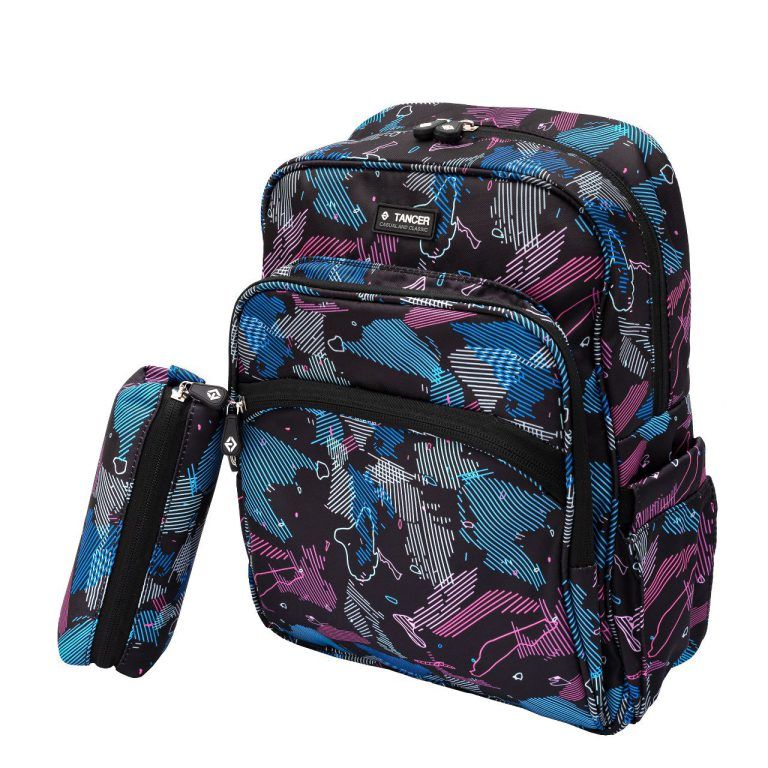 کوله پشتی کودکانه مدل آریو - رنگ کهکشانی با بند شب‌رنگ