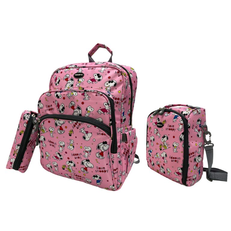 نمای جلویی کوله پیش‌دبستانی با جیب‌های رنگی