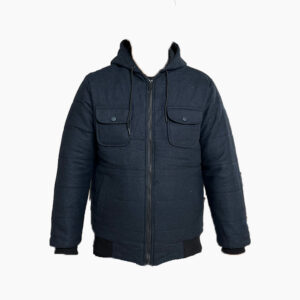 کاپشن پارچه‌ای مردانه رنگ سرمه ای