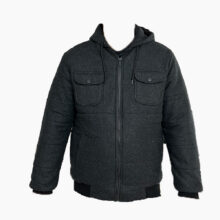 کاپشن پارچه‌ای مردانه رنگ زغالی