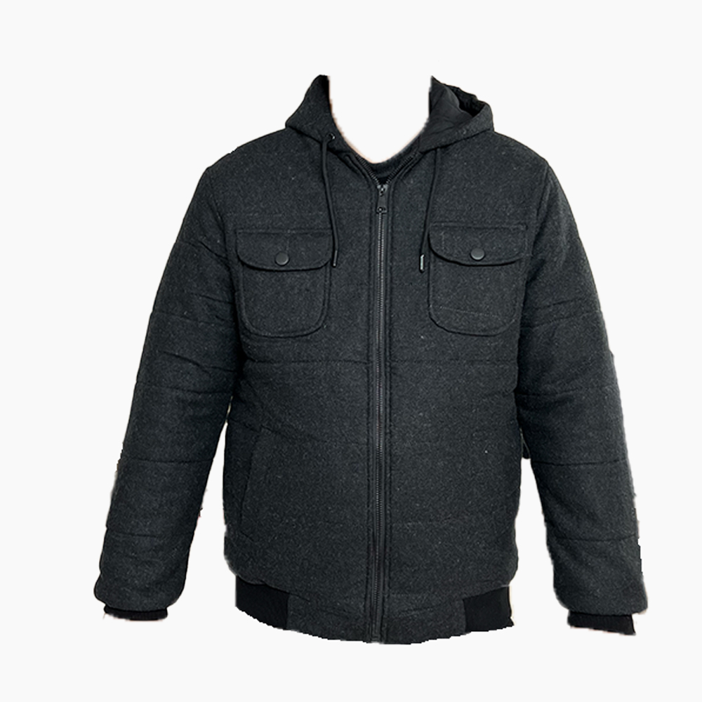 کاپشن پارچه‌ای مردانه رنگ زغالی